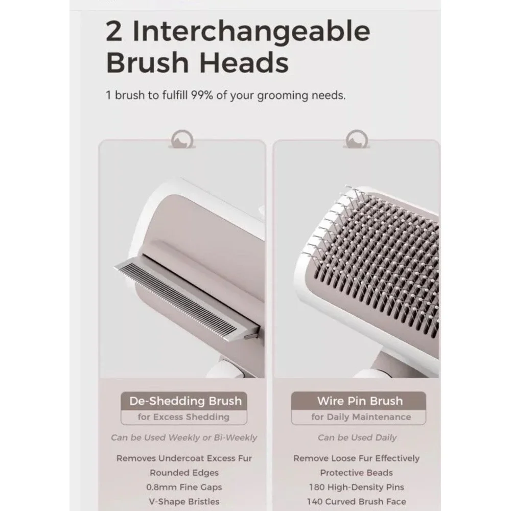 Pet 2 In 1 Hair Grooming Brush Kit Wire Pin Brush De-shredding Brush De tangling